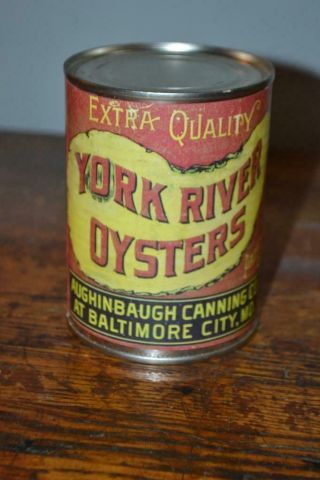 RARE VINTAGE BLACK AMERICANA NI HEAD EXTRA QUALITY YORK RIVER OYSTER CAN 5