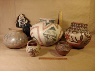 Antique Casa Grandes Southwest Polychrome Native Pueblo Pottery Big Pot 9.  5 x 12 12