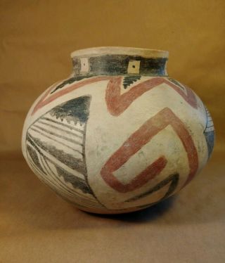 Antique Casa Grandes Southwest Polychrome Native Pueblo Pottery Big Pot 9.  5 x 12 2