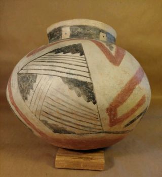 Antique Casa Grandes Southwest Polychrome Native Pueblo Pottery Big Pot 9.  5 x 12 3