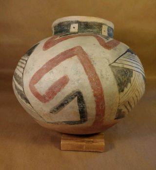 Antique Casa Grandes Southwest Polychrome Native Pueblo Pottery Big Pot 9.  5 x 12 4