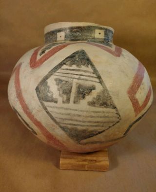 Antique Casa Grandes Southwest Polychrome Native Pueblo Pottery Big Pot 9.  5 x 12 7