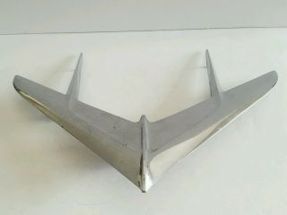 Vintage Pontiac 1956 Large Plain Hood Ornament Rare