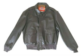Vintage Cooper Usa Leather Jacket Type A2 Goatskin Air Force Size 50l Bomber Vtg