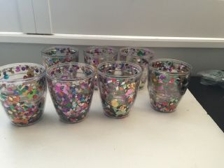 Vintage Tervis Tumbler 12 Oz Multi - Color Confetti Drinkware Cup Plastic 7 Cups