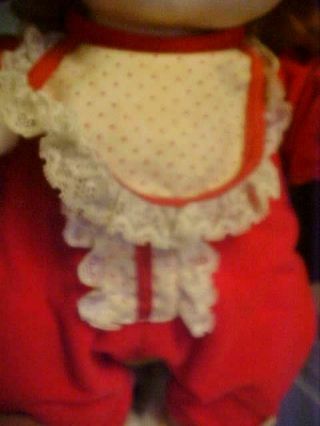 My Child Doll 1985 Mattel Red Hair AQUA EYES red sleeper bib white bear slippers 7