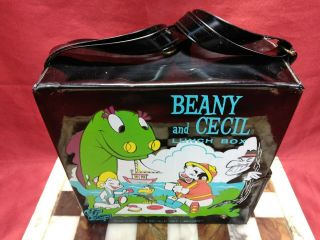 Vintage 1960 ' s BEANY and CECIL Vinyl Lunch Box ULTRA SCARCE BLACK VERSION 2