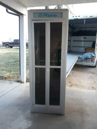 Vintage Metal Phone Booth In Euc,  Bell,  Lights