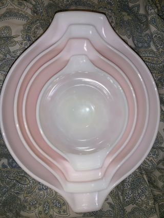 Vintage Pyrex Cinderella Nesting Bowl Set 440 - 18 Pink Gooseberry