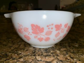 Vintage Pyrex Cinderella Nesting Bowl Set 440 - 18 Pink Gooseberry 4