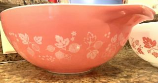 Vintage Pyrex Cinderella Nesting Bowl Set 440 - 18 Pink Gooseberry 8