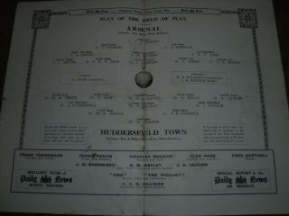 RARE VINTAGE 1930 FA CUP FINAL PROGRAMME ARSENAL V HUDDERSFIELD TOWN 8