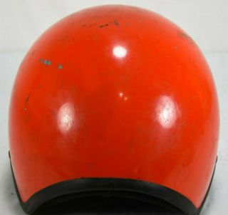 VTG 70s BELL RT MAGNUM TOPTEX MOTORCYCLE CAR RACING ORANGE HELMET Size 7 1/8 2