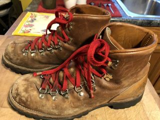 Vtg Danner Leather Hiking Mountaineering Logger Boots Mens 11d Brown Shoes Usa