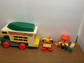 Vintage Fisher Price Little People Family Camper Partial Set