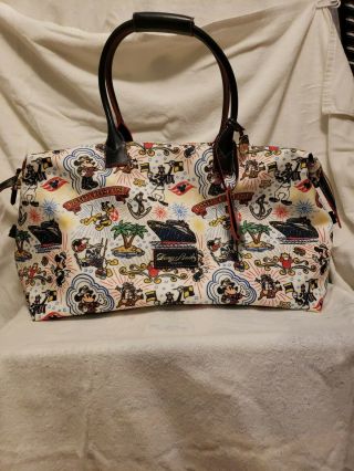 Disney Cruise Line Dooney & Bourke Sketch Duffel Euc Mickey Nwt Rare Bag