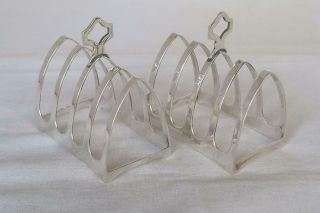 A Solid Sterling Silver Five Bar Toast Racks Sheffield 1938.