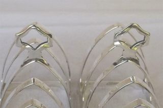 A SOLID STERLING SILVER FIVE BAR TOAST RACKS SHEFFIELD 1938. 4