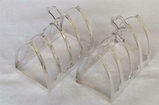 A SOLID STERLING SILVER FIVE BAR TOAST RACKS SHEFFIELD 1938. 6