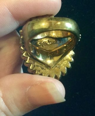 Huge Stephen Dweck Bronze Cocktail Ring Unique Size 7 NWOT 5