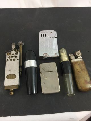 6 Vintage Pocket Lighters - Group
