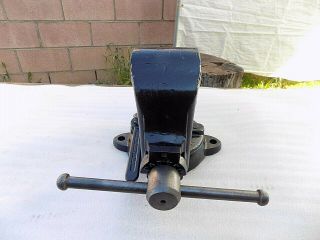 VINTAGE CHARLES PARKER BENCH VISE 3.  5  JAWS,  NO.  433 - 1/2 W/PIPE GRIPS,  43 LBS VICE 8