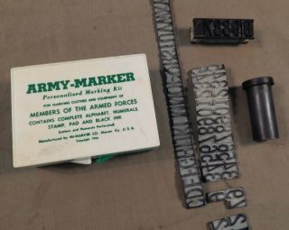 Wwii U.  S.  Army,  U.  S.  Military Army - Marker,  Soldier’s Equipment Marking Kit,  1944