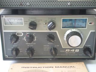 Vintage Drake Model R - 4b Communications Receiver - Ham Radio Equipment