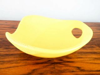 Vintage Yellow Ceramic Mid Century Royal Haeger Bowl Appetizer Dish Chips