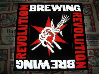 Vtg Revolution Brewing Beer Led Bar Light Sign Chicago City Fist In Motion