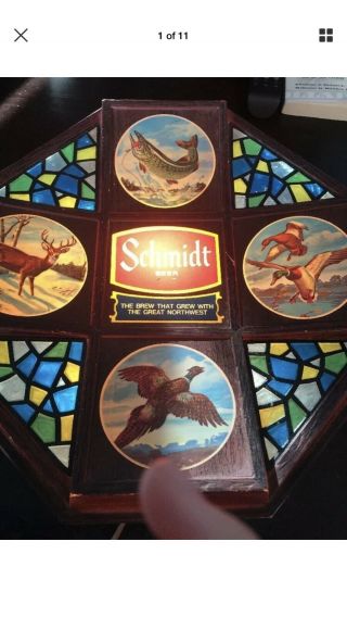 Vintage Schmidt Beer Lighted Sign