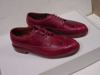 Rare Duckie Brown 9 D Horween Magenta Red Long Wing Tip Dead Stock