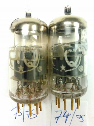 Vintage Matched Pair (2) Amperex Pq 6922 E88cc Vacuum Tubes Gold Pins 1960 