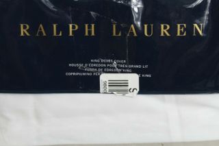 Ralph Lauren Home Bowery 624tc Sateen Cotton King Duvet Cover Vintage Silver$470