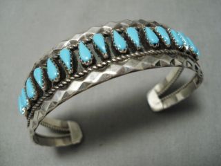 Rare Vintage Hopi Native American Sterling Silver Native American Bracelet