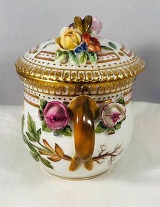 Rare Royal Copenhagen Flora Danica Covered Custard Cup Potentilla 3514 / 3589 3