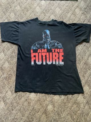 Vintage Terminator 2 “i Am The Future” Shirt Very Rare 90’s Size Xl