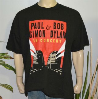 1999 Bob Dylan / Paul Simon Vtg Concert Tour T - Shirt (xl/xxl) 80 