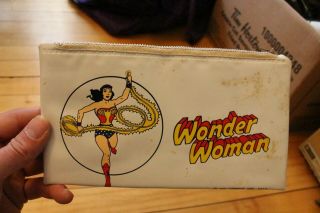 Vintage Marvel School Pencil Case Wonder Woman 70 