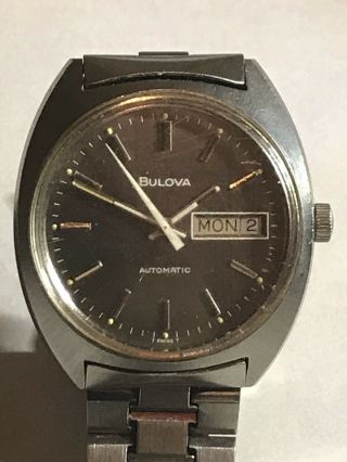 Bulova N6 Mens Vintage Day Date Swiss Made Automatic Watch 1970s