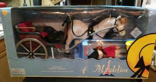 Madeline & Horse Clementine & Carriage With Whinny & Clip Clop Sound W/box