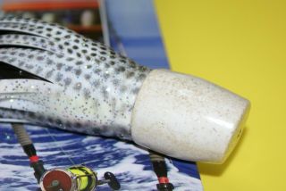 Joe Yee Vintage White Pearl Apollo Tuna Ahi Salt Water Big Game Trolling Lure 3