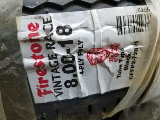 2016 Firestone Vintage Race Car Tires,  1 Pair,  Still Wrapped In Plastic.  8.  00x18