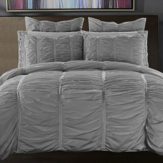Ruffle n Ruched Vintage Pattern 100 Cotton 3 Piece King,  Queen Duvet Cover Set 7