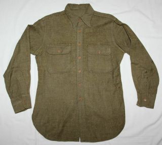 Early Wwii Mustard Color Wool Combat Field Shirt