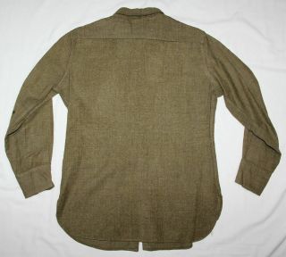 EARLY WWII MUSTARD COLOR WOOL COMBAT FIELD SHIRT 5