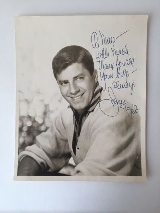 Vintage Paramount Studio Photo signed by Jerry Lewis Autographed 2