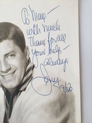 Vintage Paramount Studio Photo signed by Jerry Lewis Autographed 5