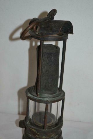 RARE Vintage Everhart Brass Mining Safety Lamp Scranton PA ESTATE FIND 10