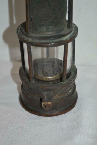 RARE Vintage Everhart Brass Mining Safety Lamp Scranton PA ESTATE FIND 3